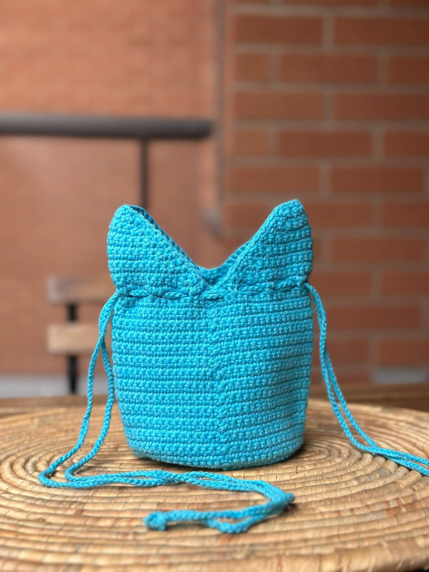 Handmade Crochet Bunny Bag, Cute Cotton Yarn Animal Purse for Kids, Eco-Friendly Gift Idea, 4 Color Options Available