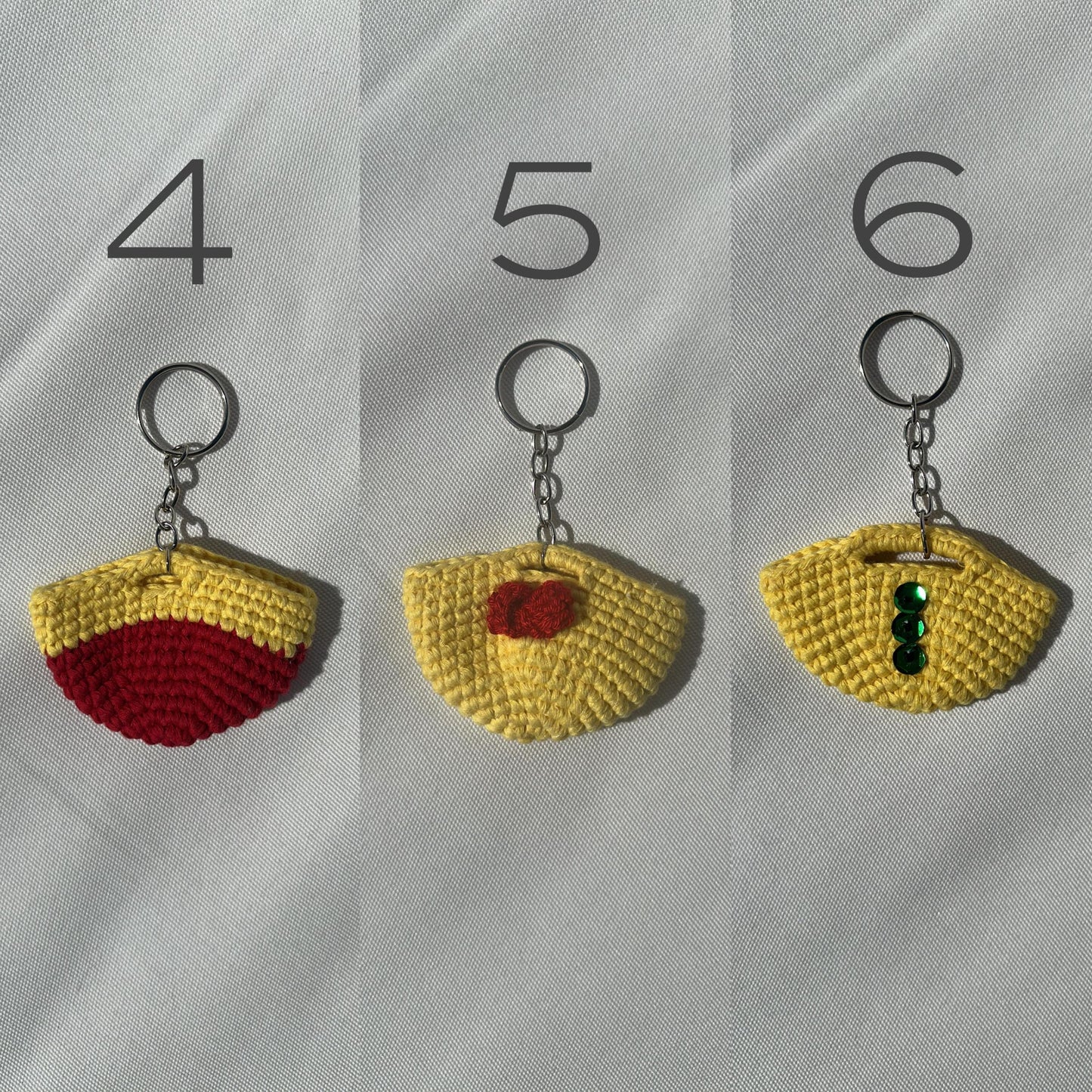 Mini Crochet Bag Keychain, Handmade Purse Charm, Cute Summer Gift, Boho Key Holder, Colorful Key Ring, Cotton Yarn Accessory, Cotton Keyring