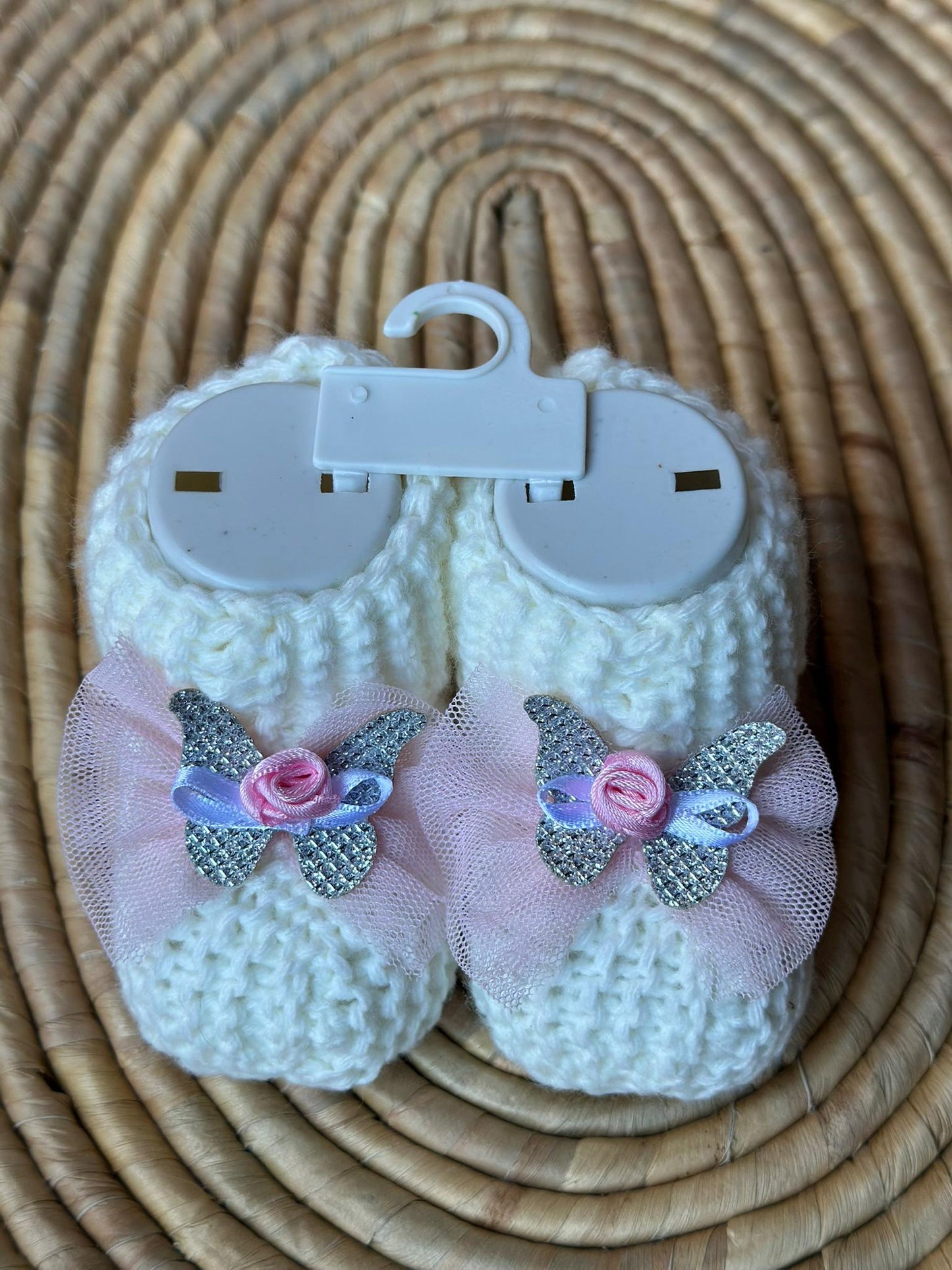 Newborn Booties, Baby Shower Knitted Baby Shoes, Knitted Slippers, Newborn Baby Gift, Newborn Shoes, 0-1Y