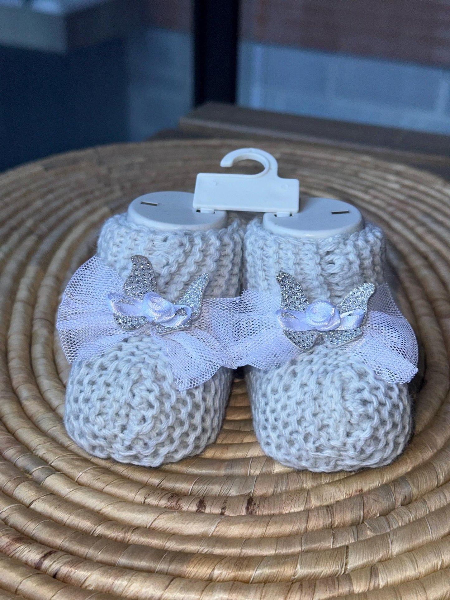 Newborn Booties, Baby Shower Knitted Baby Shoes, Knitted Slippers, Newborn Baby Gift, Newborn Shoes, 0-1Y