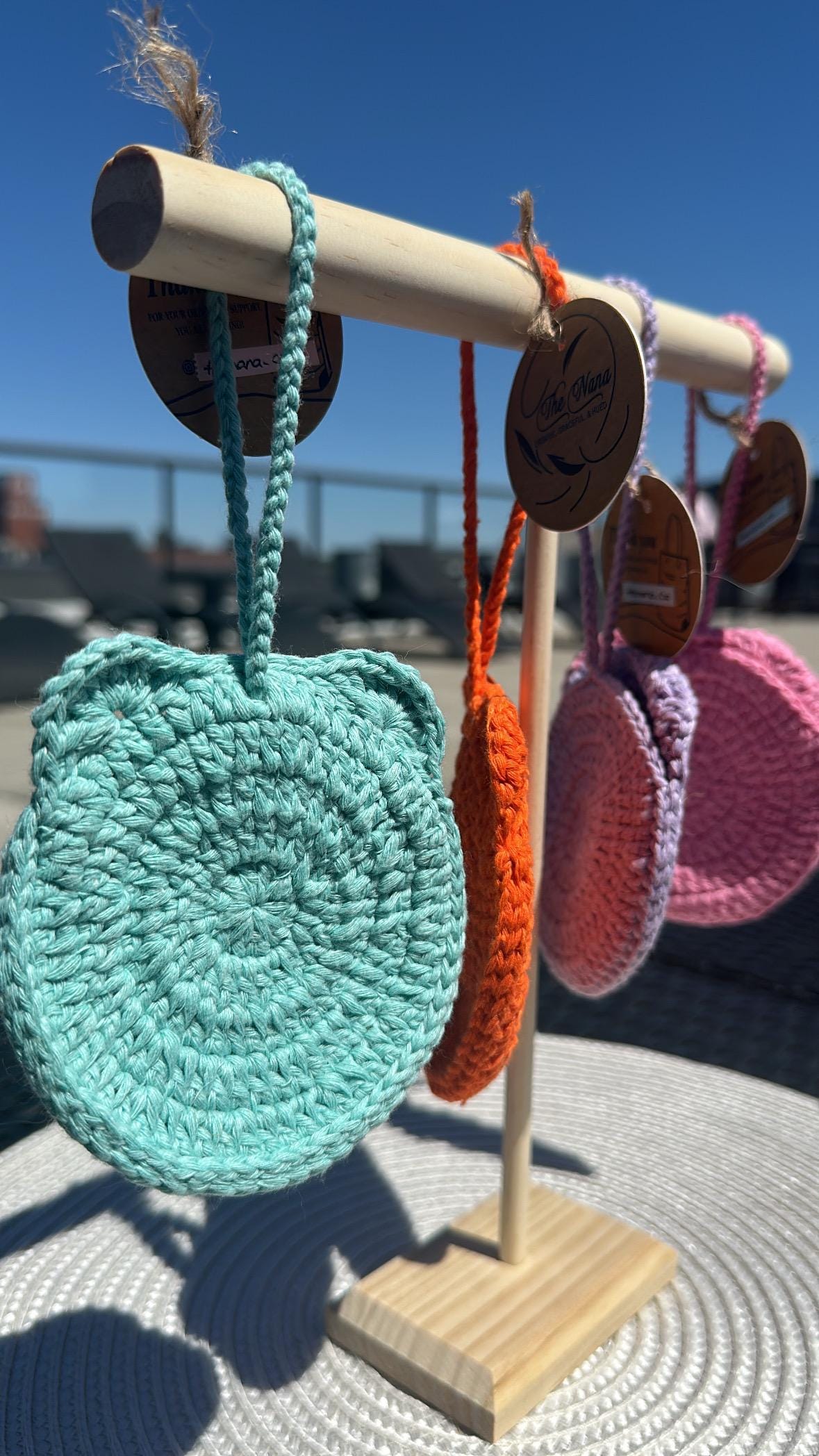 Handmade Crochet AirPods Case, 100% Cotton Yarn Earphone Pouch & Cute Bag Charm, Protective Cover Gift for Her