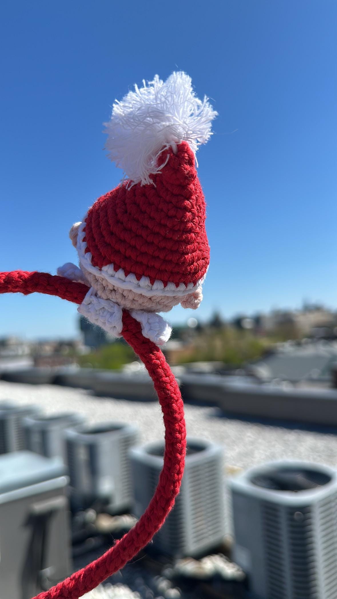 Handmade Crochet Santa Claus Hairband, Festive Cotton Yarn Christmas Headband, New Year, Gift