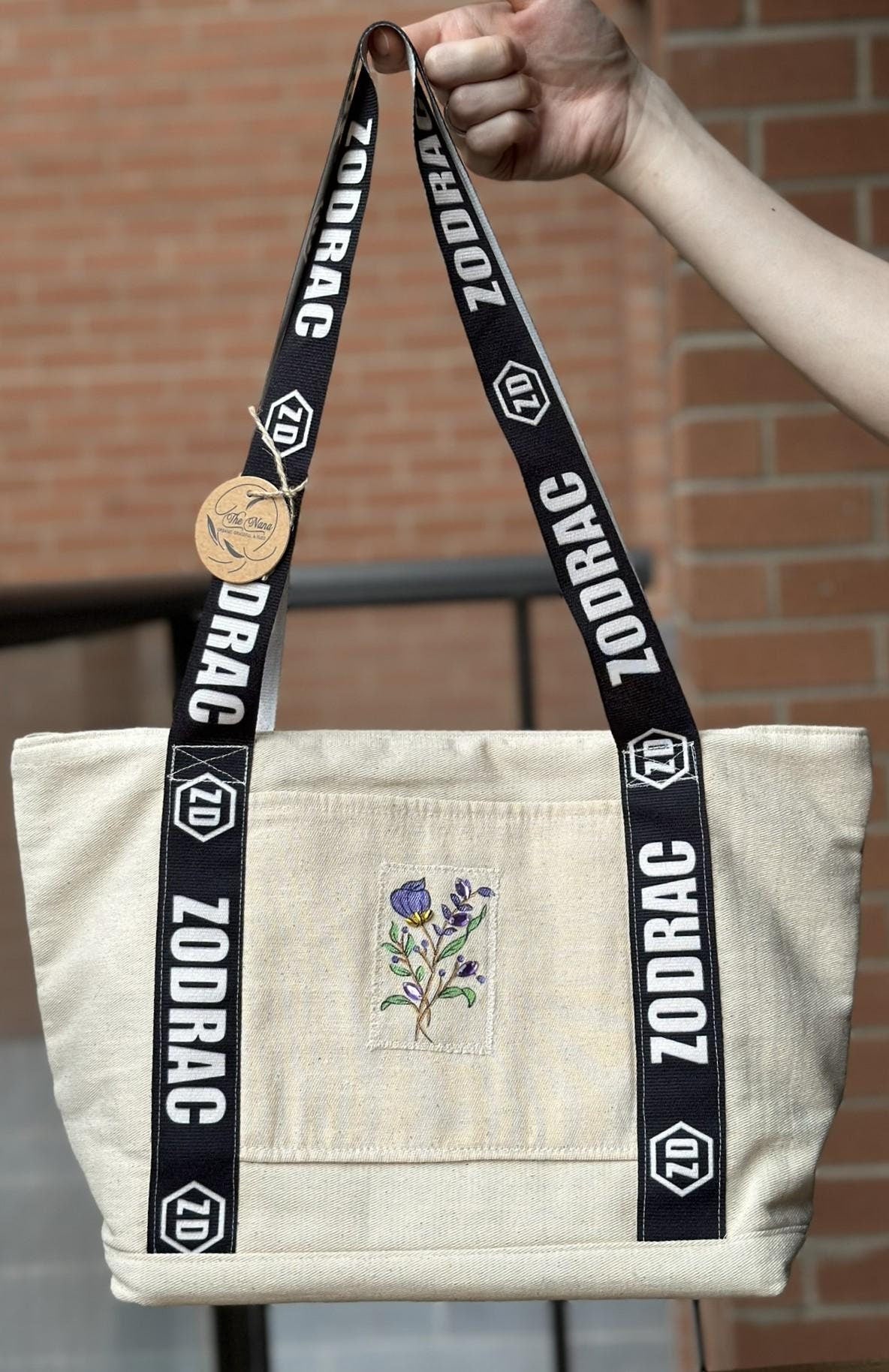 Handcrafted Boho Embroidered Bag, Pastel Canvas Purse with Floral Stitch Detail, Unique Artisan Gift, Lightweight & Stylish