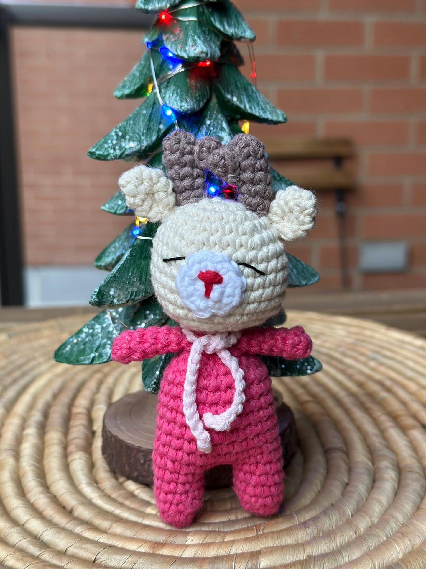 Handmade Mini Reindeer Plushies, Cute Canadian Christmas Decor, Small Soft Toy, Holiday Gift, Winter Nursery Decor