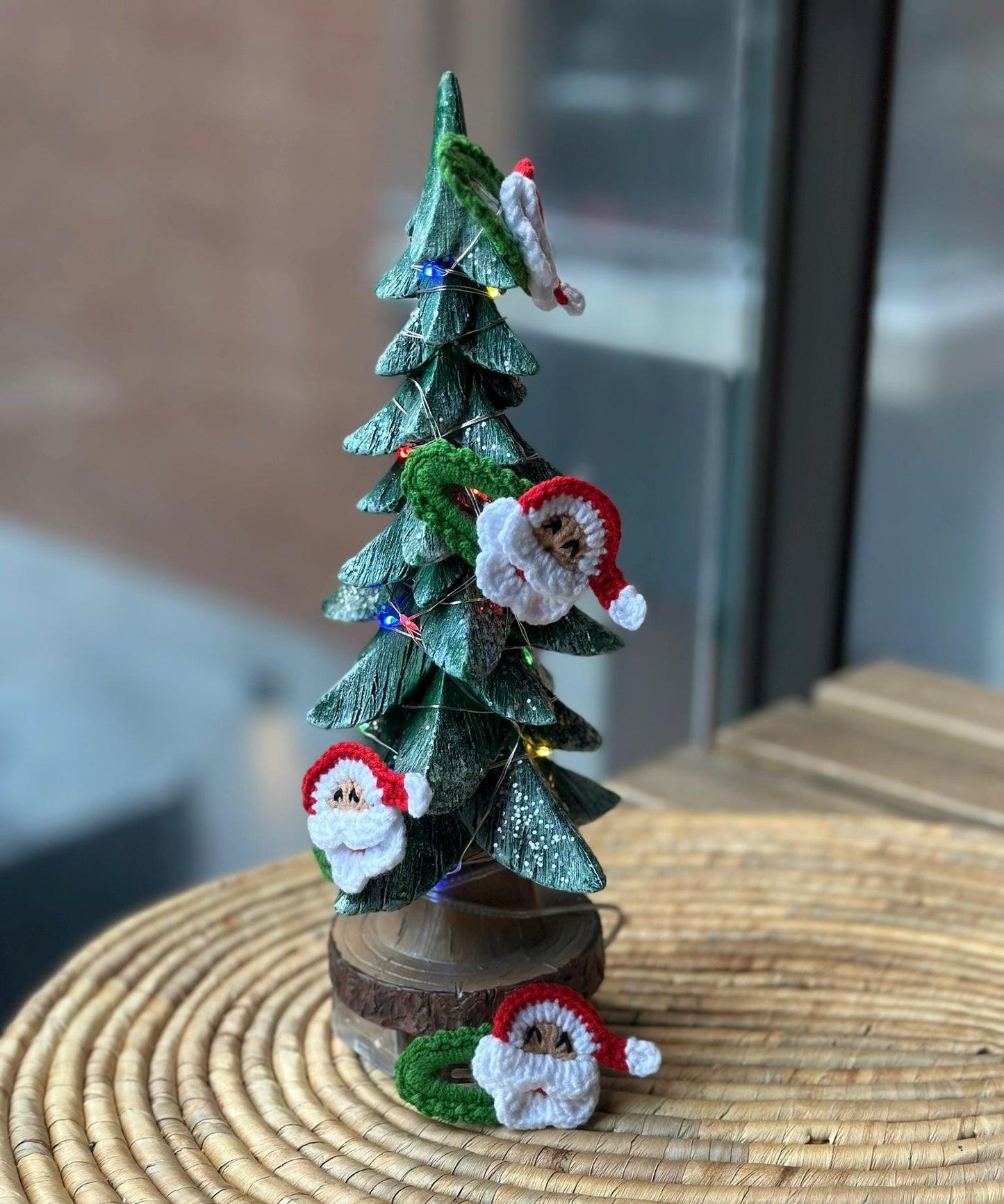 Set of 2 Crochet Santa Hair Clips, Handmade Christmas Hair Accessories for Everyone