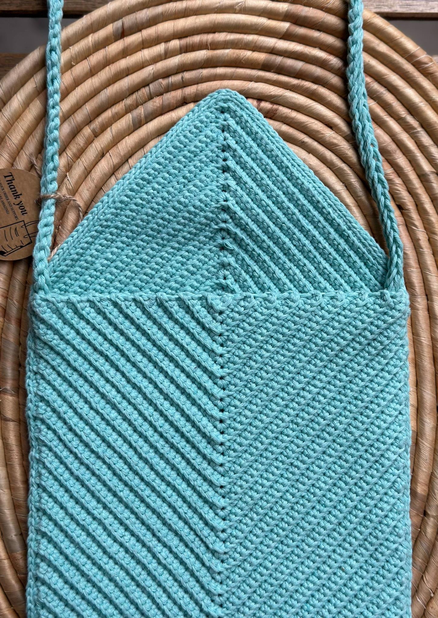 Handmade Crochet Cotton Shoulder Bag, Eco-Friendly Purse, Boho Knit Tote, Reusable Everyday Bag, Gift for Her