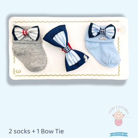 Newborn Baby Gift Set, 5 Piece Soft Cotton Socks and Hairbands, Adorable Handmade Accessories for Baby Girls and Boys