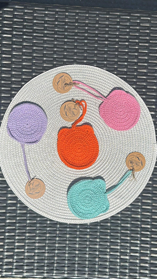 Handmade Crochet AirPods Case, 100% Cotton Yarn Earphone Pouch & Cute Bag Charm, Protective Cover Gift for Her