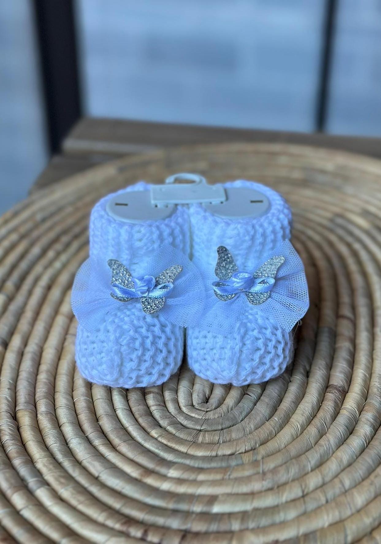 Newborn Booties, Baby Shower Knitted Baby Shoes, Knitted Slippers, Newborn Baby Gift, Newborn Shoes, 0-1Y
