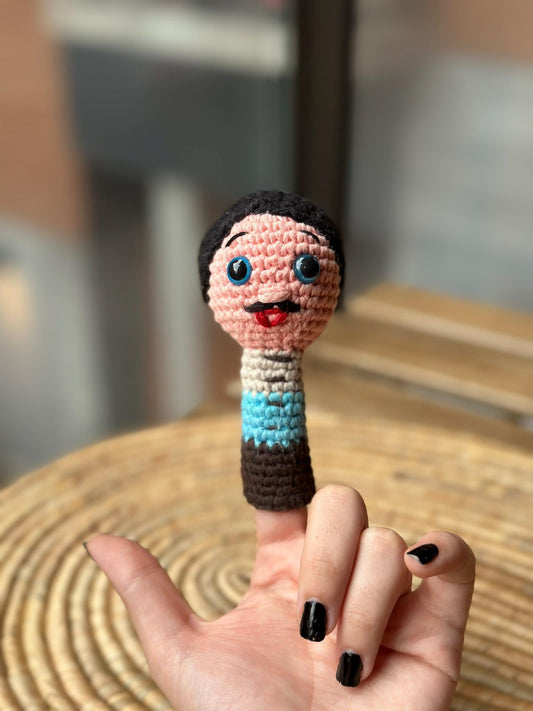 Handmade Cotton Yarn Puppet, Soft Toy for Kids, Playmate Doll, Amigurumi Gift for Children, Montessori Toy