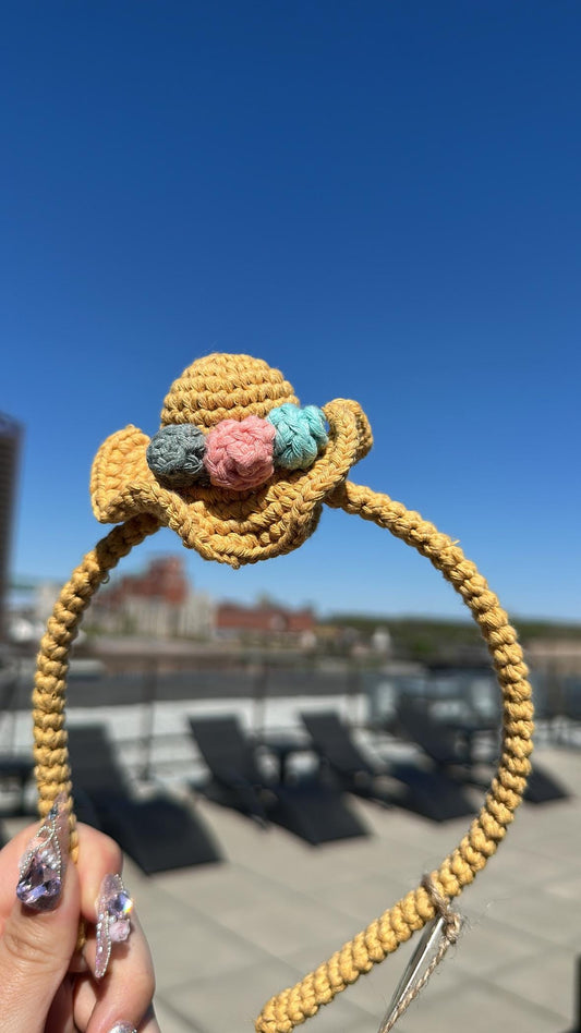 Handmade Adjustable Hat-Style Hairband | Cotton Yarn, 4 Colors