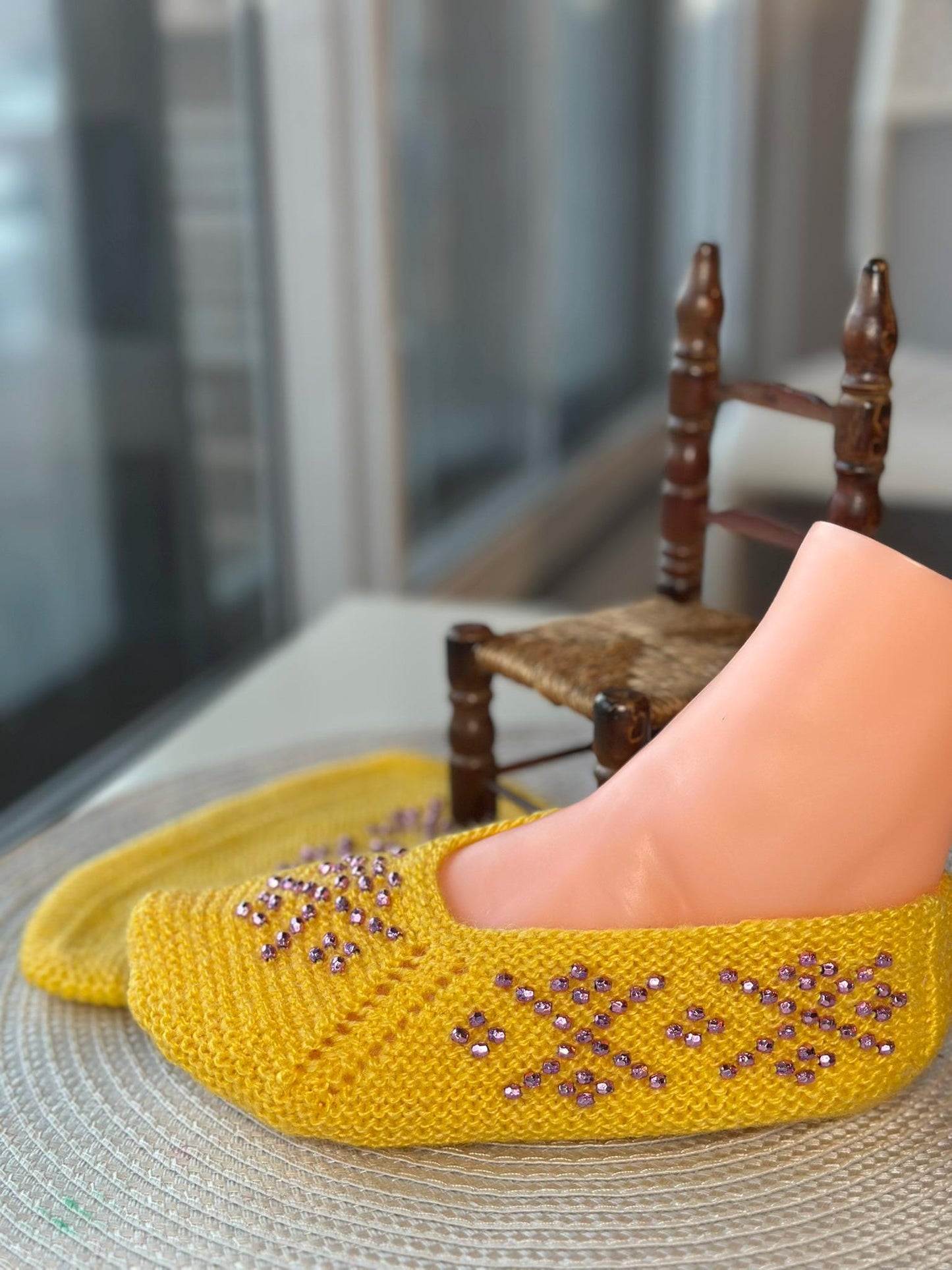 Anatolian Patterned Socks, Handmade Colorful Crochet Booties, Sleep Socks, Thermal Warm Socks, Handmade Knitted Turkish Patik Retro socks,
