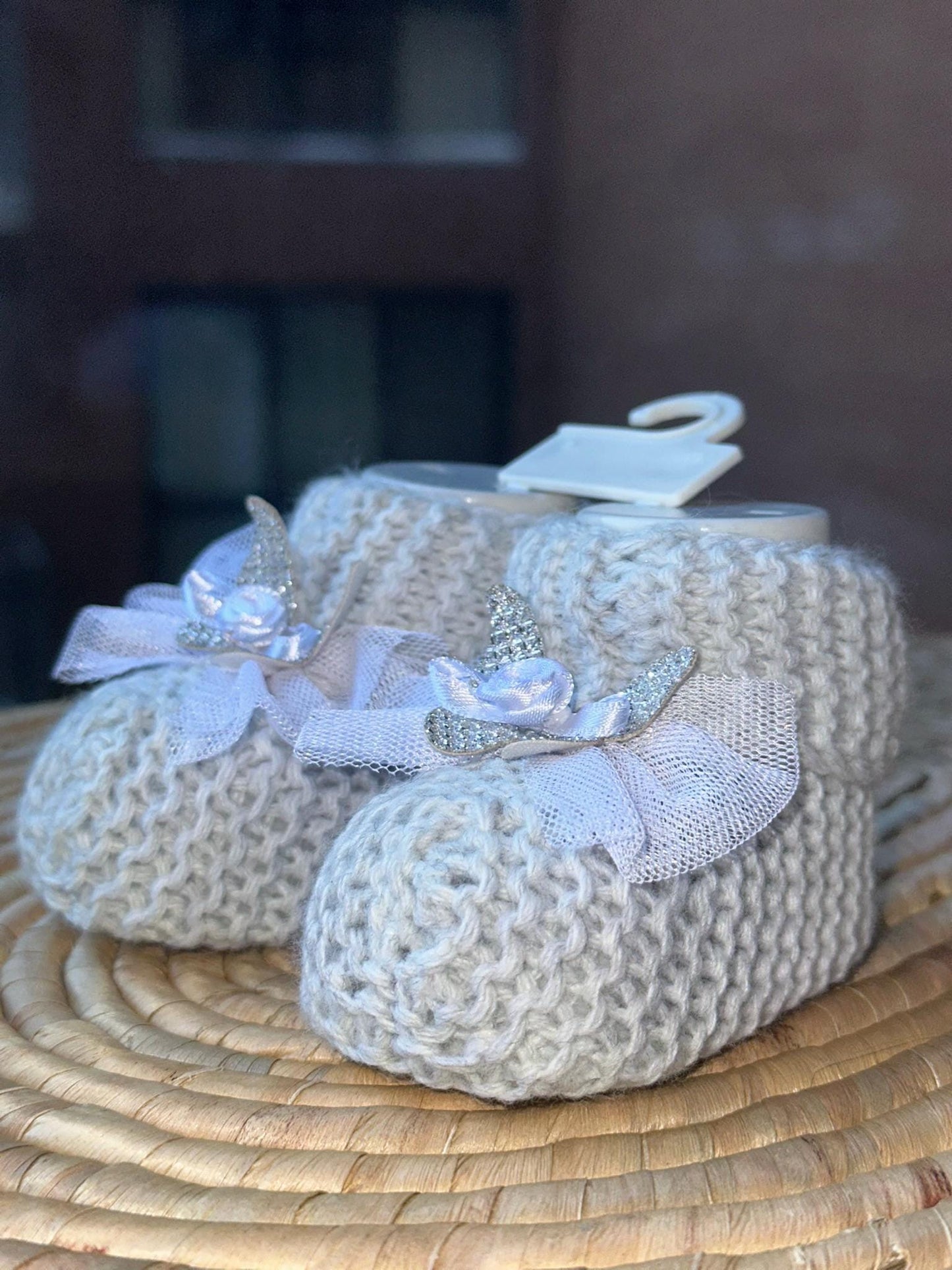 Newborn Booties, Baby Shower Knitted Baby Shoes, Knitted Slippers, Newborn Baby Gift, Newborn Shoes, 0-1Y
