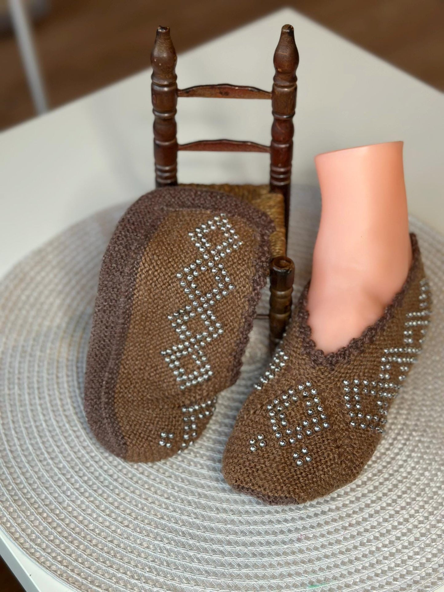 Anatolian Patterned Socks, Handmade Colorful Crochet Booties, Sleep Socks, Thermal Warm Socks, Handmade Knitted Turkish Patik Retro socks,