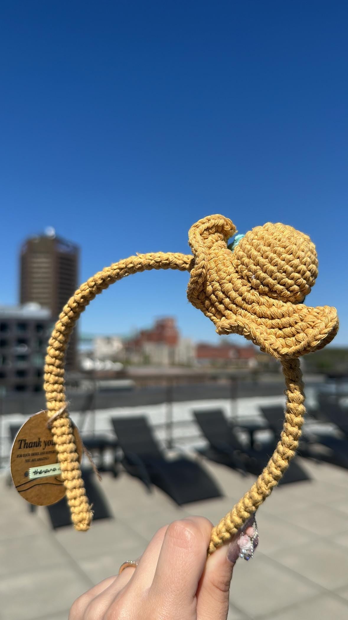 Handmade Adjustable Hat-Style Hairband | Cotton Yarn, 4 Colors
