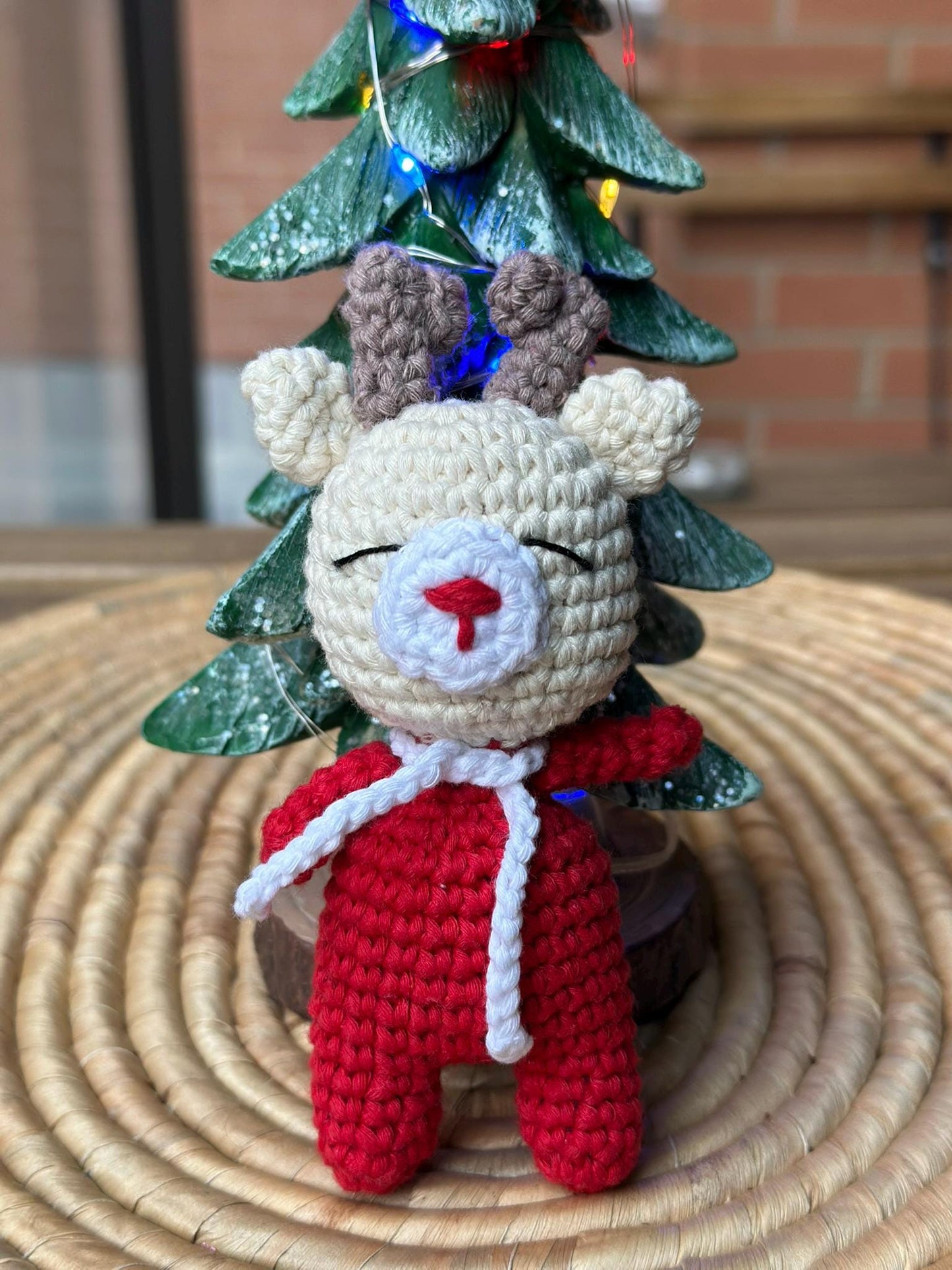 Handmade Mini Reindeer Plushies, Cute Canadian Christmas Decor, Small Soft Toy, Holiday Gift, Winter Nursery Decor