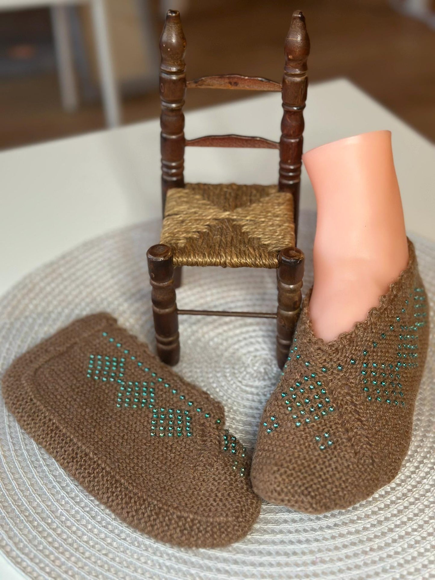 Anatolian Patterned Socks, Handmade Colorful Crochet Booties, Sleep Socks, Thermal Warm Socks, Handmade Knitted Turkish Patik Retro socks,